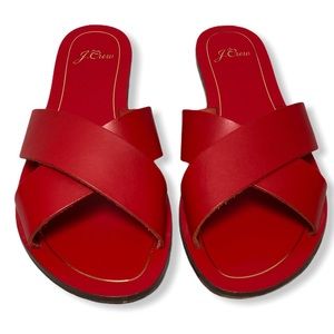 JCrew Red Cyprus Slide - US 9